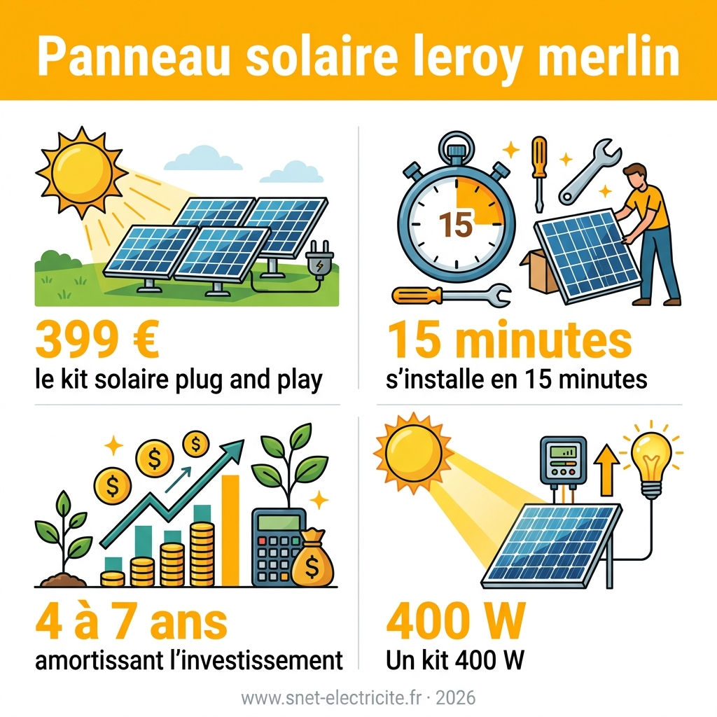 Infographie — panneau solaire leroy merlin